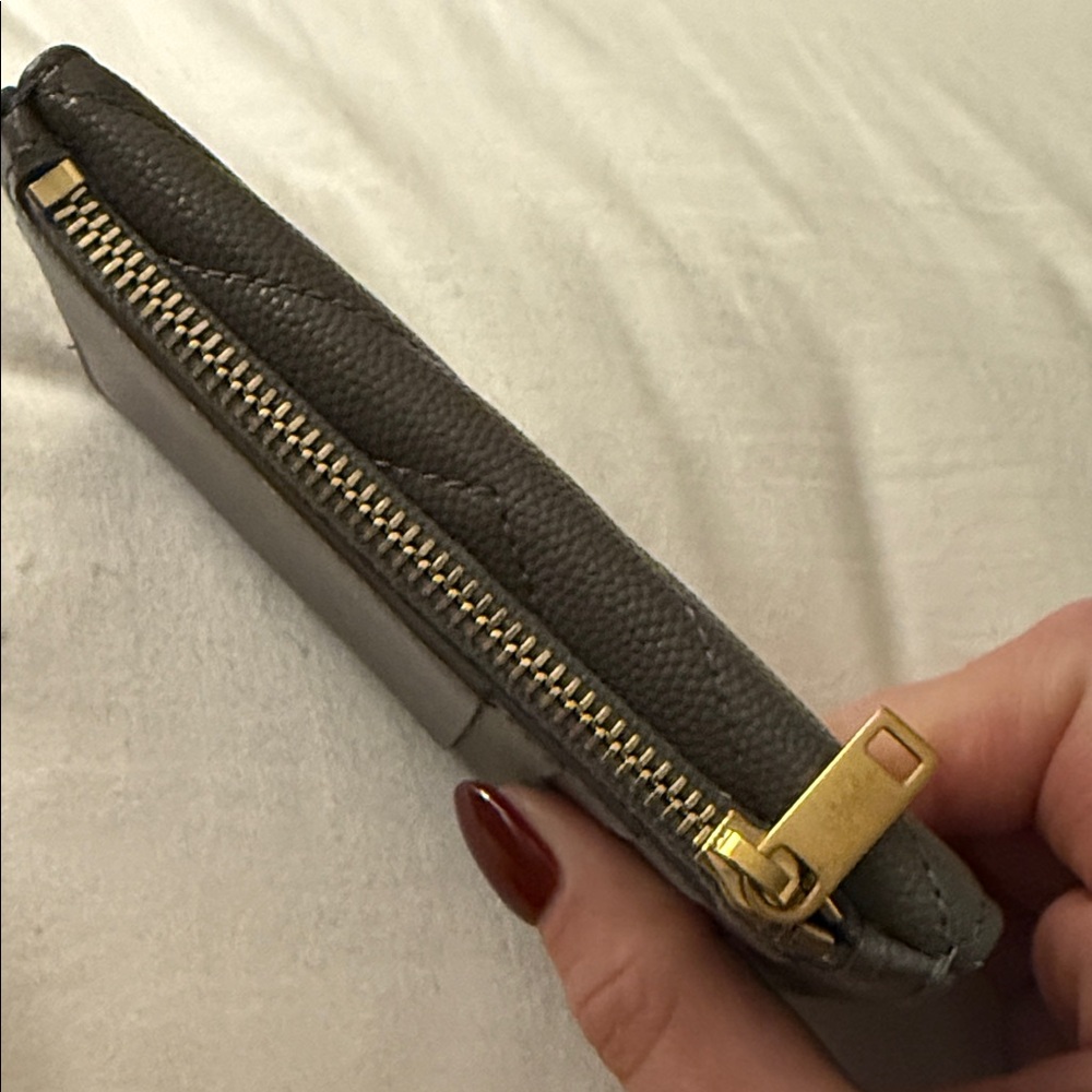 Saint Laurent YSL Dark Gray Leather Wallet Card Holder Case with gold hardware - Picture 5 of 9